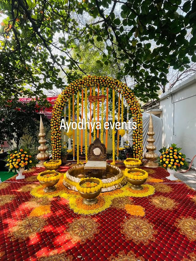 Haldi ceremony decoration by Ayodhya Events