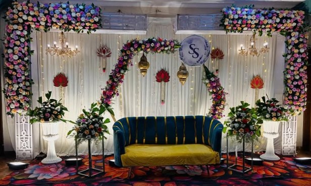 Marriage stage decoration by Ayodhya Events
