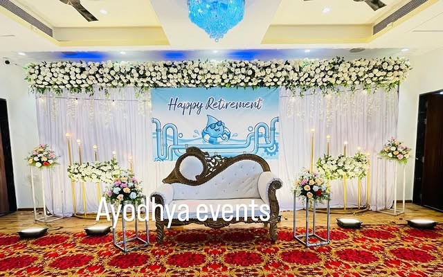 Anniversary and milestone celebration decoration by Ayodhya Events