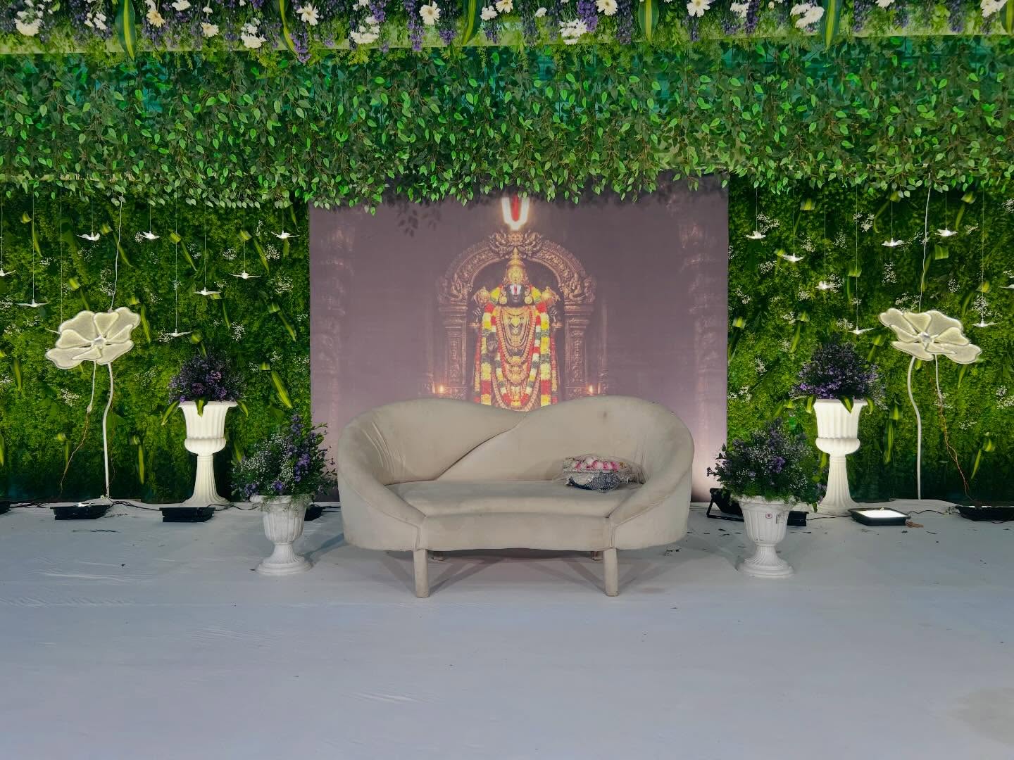 Pooja and entrance floral decoration by Ayodhya Events