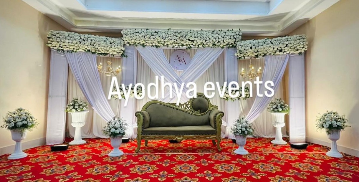 Reception stage decoration by Ayodhya Events