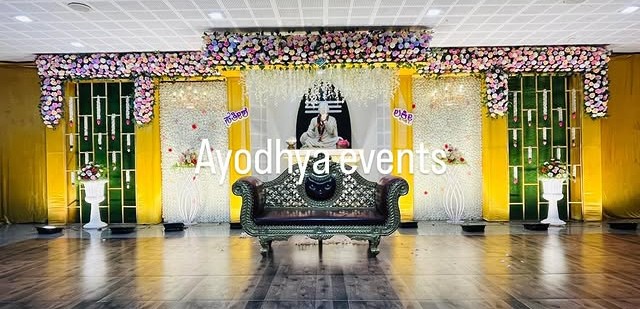Reception stage decoration by Ayodhya Events