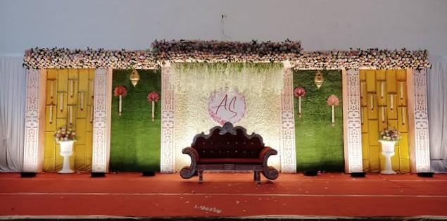 Reception stage decoration by Ayodhya Events