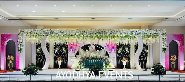 Reception stage decoration by Ayodhya Events