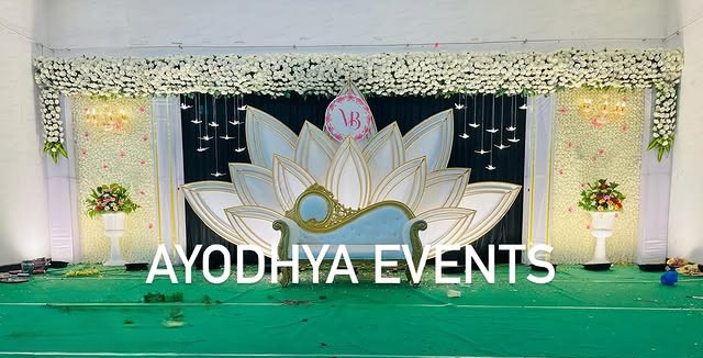 Reception stage decoration by Ayodhya Events